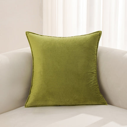 Dutch Velvet Throw Pillow Cover With Piped Trim Solid Color