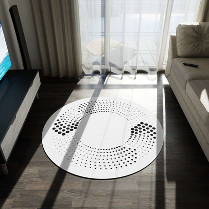 Vibrant Chenille Watercolor Round Area Rug - 5x5 Feet by Maison d'Elite