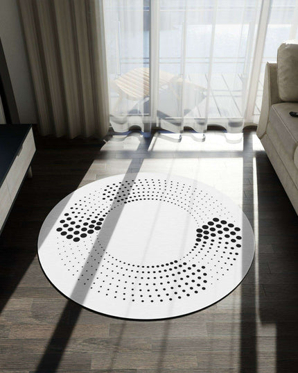 Vibrant Chenille Watercolor Round Area Rug - 5x5 Feet by Maison d'Elite