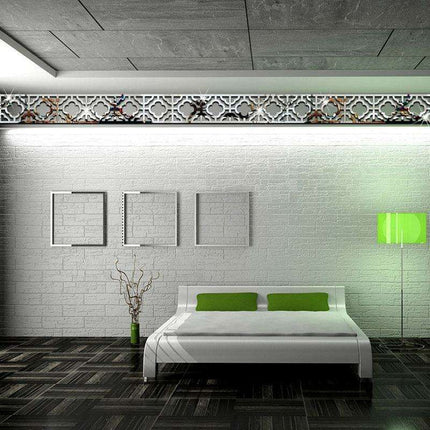 Sophisticated 3D Acrylic Crystal Wall Decals - Luxurious Home Decor in Elegant Gold, Silver, Black, and Red