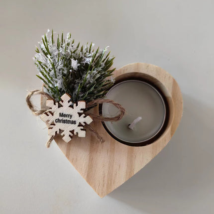 Wooden Candle Holder for Bedroom Cafe Decor Party Atmosphere Candlestick