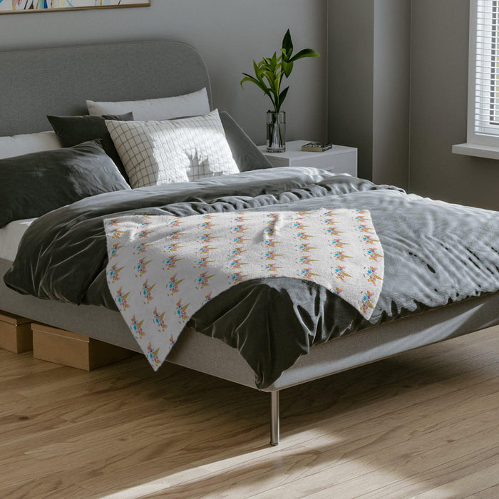 Luxurious Stitched Minky Fleece Blanket for Cozy Elegance