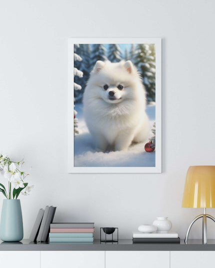 Eco-Friendly Winter Puppy Art Print Collection with Acrylic Protection