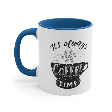 Personalized Colorful Ceramic Coffee Mug - 11oz Two-Tone Design