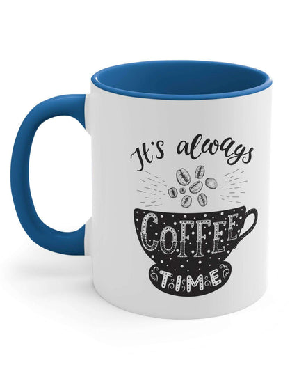 Personalized Colorful Ceramic Coffee Mug - 11oz Two-Tone Design