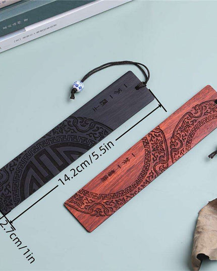 Charming Handcrafted Chinese Redwood Bookmark - Perfect Gift for Book Enthusiasts - Essential Office Accessory