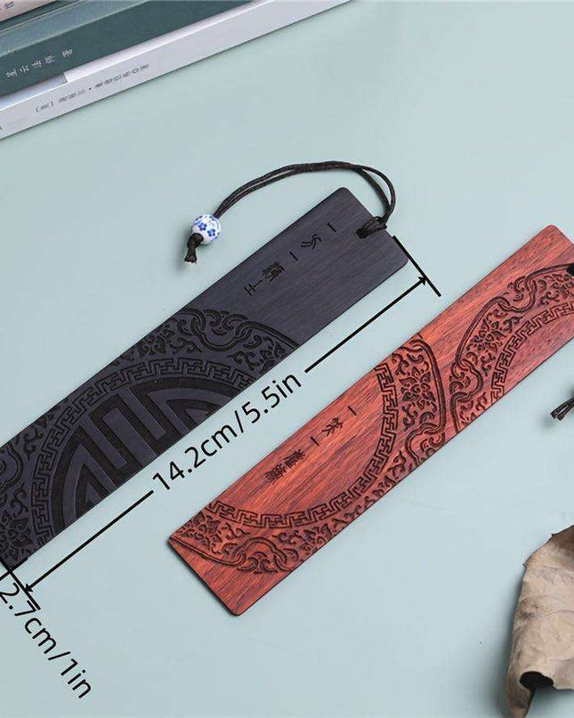Charming Handcrafted Chinese Redwood Bookmark - Perfect Gift for Book Enthusiasts - Essential Office Accessory