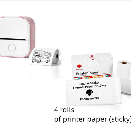 Portable Mini Thermal Label Printer Home Photo Printer Student Wrong Q