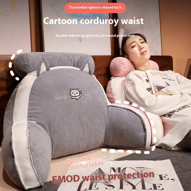 Peekaboo Studio Corduroy Bed Head WAIS Pillow - Soft & Comfortable