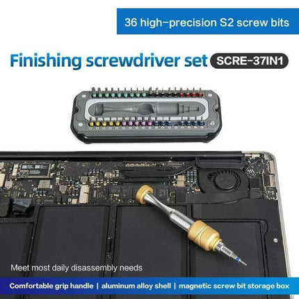 37-Piece Precision Magnetic Screwdriver Set for Home Electronics and Gadget Repairs - Très Elite