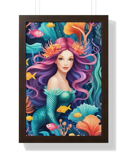 Enchanted Mermaid Retreat Vertical Wall Art - Artisan Designed by Maison d'Elite