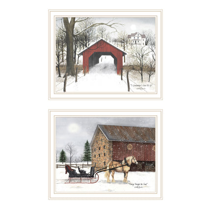 Billy Jacobs 2-Piece Sleigh Ride Wall Art Set - Framed Home Decor