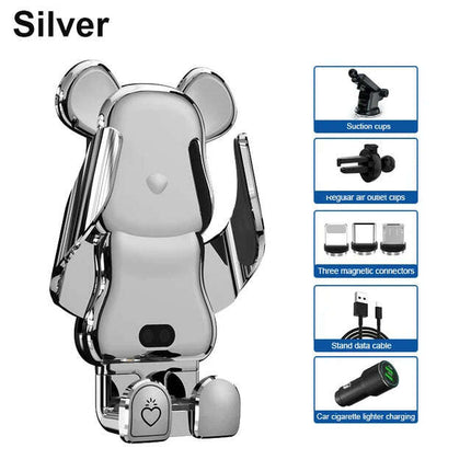 Innovative 15W Wireless Fast Charging Car Phone Mount - Mobile Device Holder for Auto Accessories