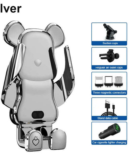 Innovative 15W Wireless Fast Charging Car Phone Mount - Mobile Device Holder for Auto Accessories