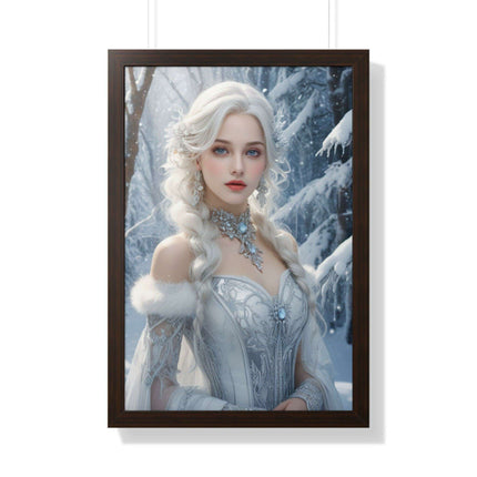 Winter Wonderland Puppy Framed Gaming Art - Sustainable Decor for Your Home