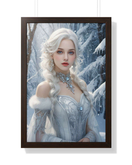 Winter Wonderland Puppy Framed Gaming Art - Sustainable Decor for Your Home
