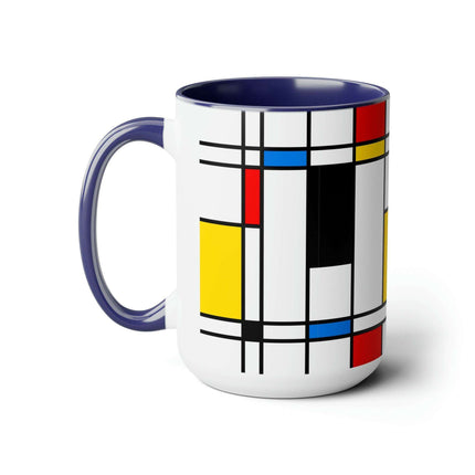 Sophisticated Dual-Tone Ceramic Coffee Cups - Morning Indulgence Series