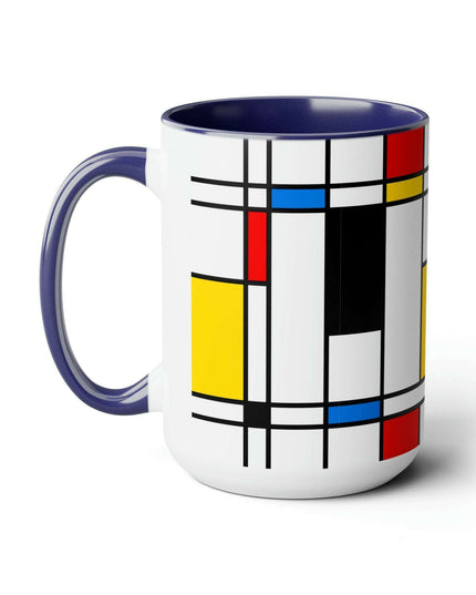 Sophisticated Dual-Tone Ceramic Coffee Cups - Morning Indulgence Series