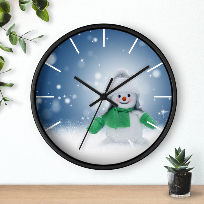 Sophisticated Wooden Christmas Wall Clock with Luxurious Design