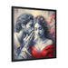 Sleek Matte Black "Whispering Valentine" Canvas Art for Contemporary Home Decor
