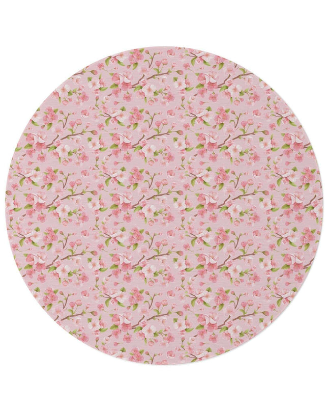 Sakura Bliss Plush Round Area Rug - Premium Quality Fun Design in Soft Chenille Blend