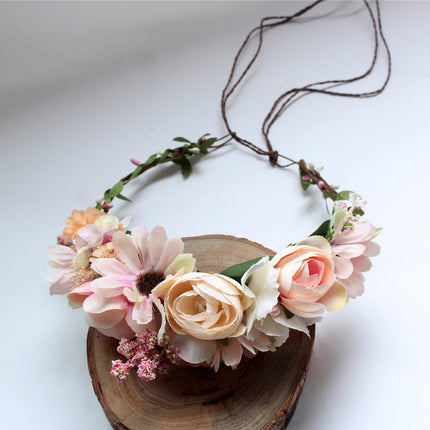 Peekaboo Studio Seaside Flower Girl Wreath - Floral Design & Adjustabl