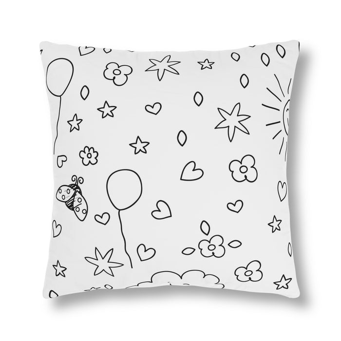 Vibrant Floral Outdoor Pillow Set with Waterproof Design and Hidden Zipper
