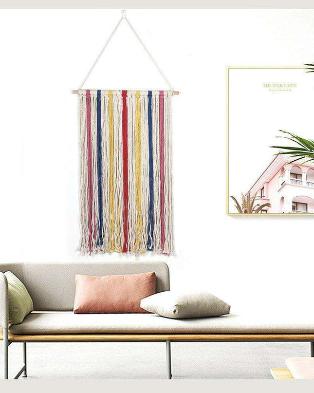 Bohemian Chic Handcrafted Cotton Tapestry - A Touch of Elegance for Your Space
