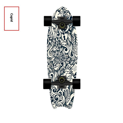 Single Warped Brush Street Board Fishtail Skateboard Maple Deck