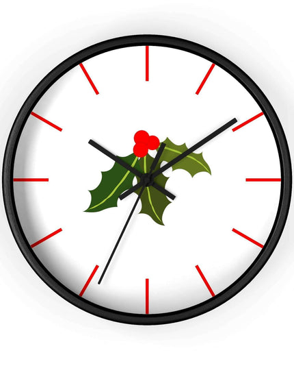 Elegant Artisanal Wooden Wall Clock with Lively Print Design