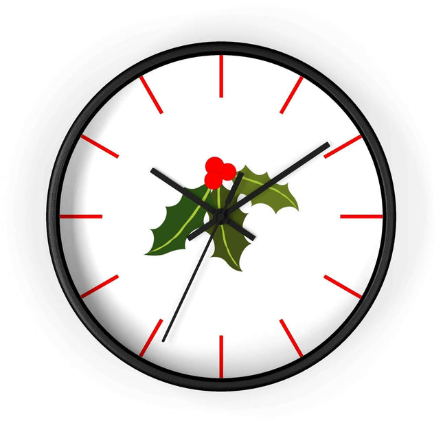 Elegant Artisanal Wooden Wall Clock with Lively Print Design