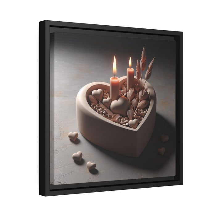 Fulfilled Heart - Valentine Matte Canvas Pinewood Frame