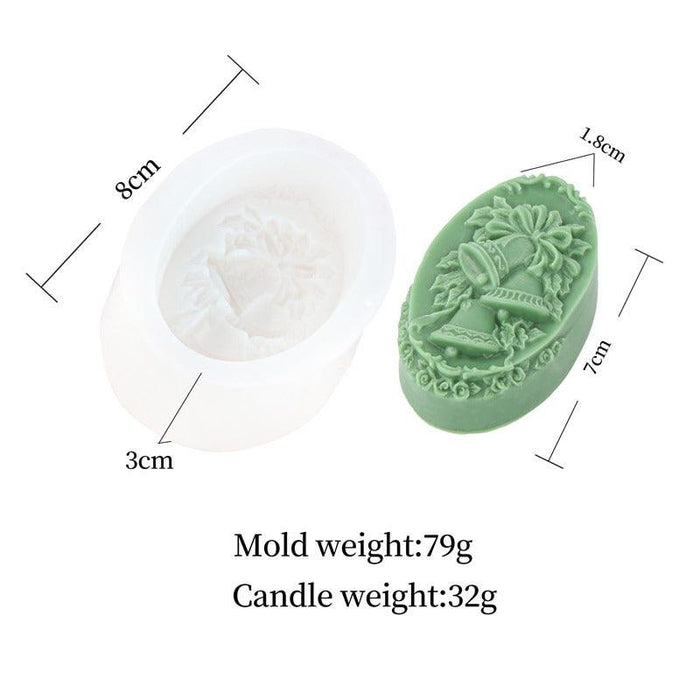 Luxe Holiday Candle Crafting Kit: Santa Bell & Christmas Tree Silicone Molds