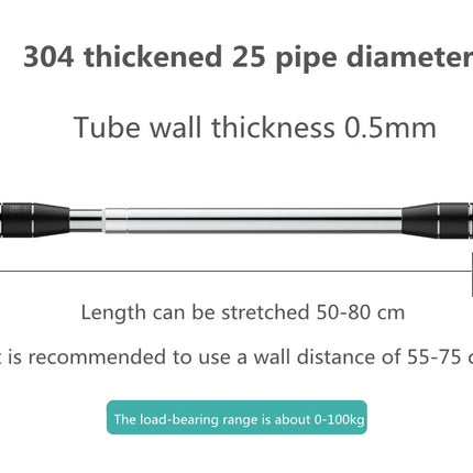 Punch-free Telescopic Rod Curtain Rod Bedroom Shower Curtain Rod Dryin