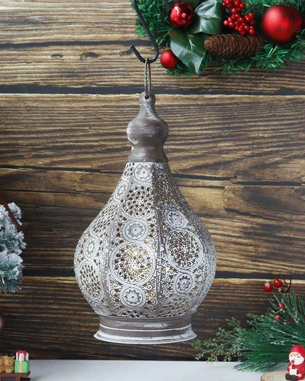 Moroccan Elegance: Vintage Metal Candle Lantern for Enchanting Ambiance