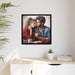 Elegant Couple Valentine Matte Canvas Print - Sustainable Pinewood Frame