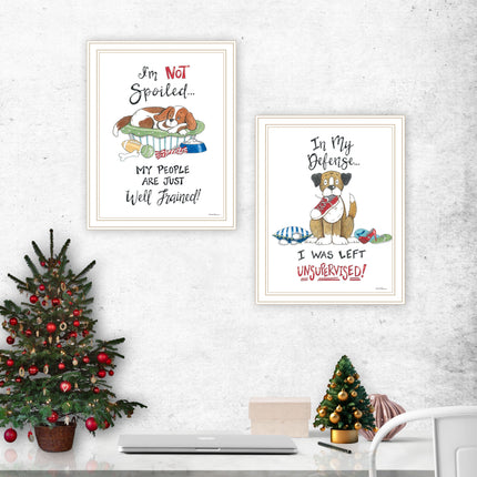 Deb Strain 2-Piece "I Was Left Unsupervised" Framed Wall Art Set