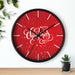 Christmas Holiday Wall Clock with Elegant Wooden Frame