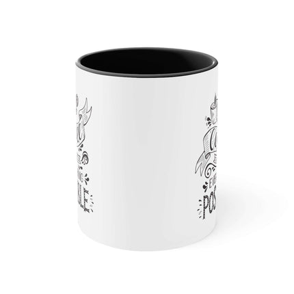 Chic Two-Tone Ceramic Coffee Mug - 11oz for Stylish Sipping