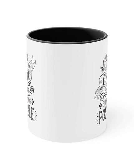 Chic Two-Tone Ceramic Coffee Mug - 11oz for Stylish Sipping