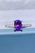 Lavender Lab-Diamond 1 Carat Sterling Silver Ring with Platinum Accents - Elegant Purple Stone Ring