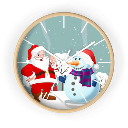 Luxury Festive Wooden Wall Clock for Upscale Interiors