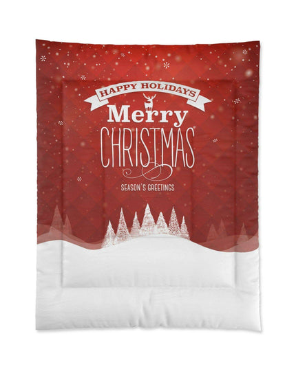 Festive Dreamscape - Luxurious Plush Polyester Blanket for Ultimate Sleep Warmth