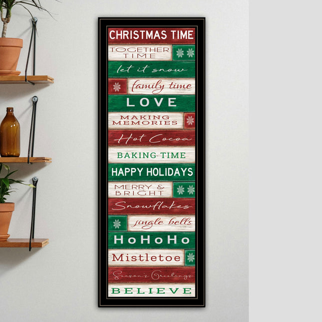 Cindy Jacobs Christmas Time Black Framed Wall Art - Multicolor Decor