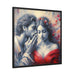 Sleek Matte Black "Whispering Valentine" Canvas Art for Contemporary Home Decor