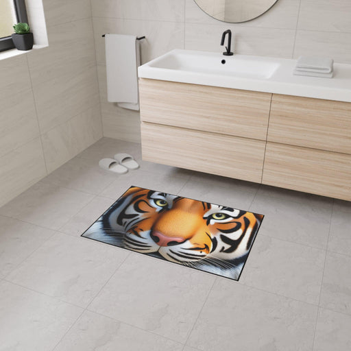 Fantasy Tiger 3D Head Custom Floor Mat with Non-Slip Backing
