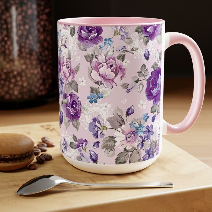 Luxurious Morning Elegance: Maison Coffee Mugs with Two-Tone Sophistication