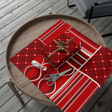 Luxurious Customizable Red Holiday Gift Wrap Set - Elevate Your Present Experience