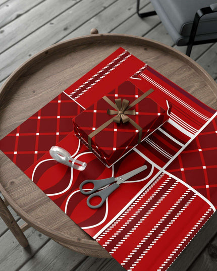 Luxurious Customizable Red Holiday Gift Wrap Set - Elevate Your Present Experience
