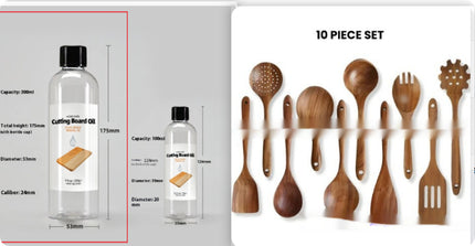 Food Grade Mineral Oil For Solid Wood Cutting Board Maintenance 300ml